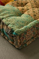 Coussin de méditation, coussin de sol, fait main, patchwork bohème, vintage indien, Kantha, literie décorative, lit de jour, pouf, housse