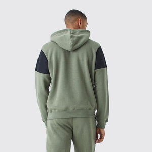 Conjuntos Deportivos Casuales con Capucha para Hombre, Personalizados al por Mayor, de Algodón, Sólidos, Transpirables, de Forro Polar, Cálidos, Suaves, Holgados, Antiarrugas - Product Image 3