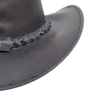 Sombrero de cuero de vaca de alta calidad Nuevo sombrero de vaquero de cuero personalizado de moda 2024 a bajo precio - Product Image 6