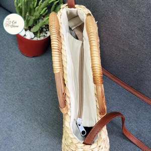 Producto caliente Fabricación de Vietnam Venta al por mayor Artesanía tejida Jacinto de agua Bolsa hecha a mano para mujeres Producto caliente - Product Image 6