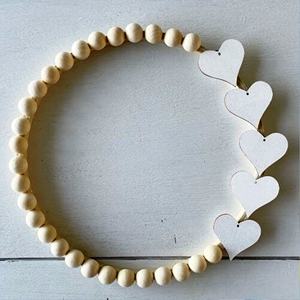 ลูกปัดไม้และรูปหัวใจที่กำหนดได้เองและลูกปัดไม้สีรูปทรงและขนาดผลิตด้วยมือสินค้าอินเดีย - Product Image 1