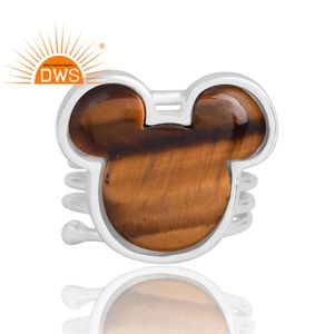 แหวนพลอยสีเหลืองตาเสือธรรมชาติดีไซน์ใหม่เครื่องประดับสำหรับผู้หญิงของขวัญสำหรับผู้หญิงสำหรับเธอดีไซน์แบบกำหนดเอง - Product Image 3