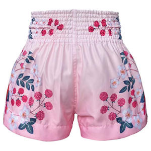 Pantalones cortos de boxeo personalizados para mujer Proveedor OEM con impresión de logotipo de material transpirable para partidos y gimnasio Etiqueta privada - Product Image 2