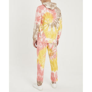 Survêtements de sport personnalisés Tie Dye pour hommes Survêtement hiver coton unisexe OEM personnalisé Tie Dye lavage à l'acide ensembles de vêtements de sport - Product Image 2
