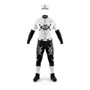 <b>Customized</b> Sublimation Button Baseball Jersey Mens Breathable Polyester <b>Uniform</b> Embroidery Print Blank <b>Softball</b> Jersey Sale - Product Image 5