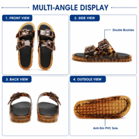 Sandales légères et souples pour femmes BreezeStep avec logo personnalisé, double bride, semelle souple, imperméables, antidérapantes, Cloud Slides CE