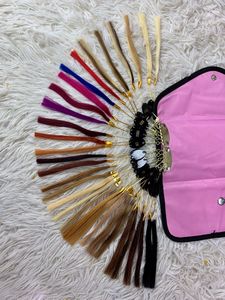 Perruques de cheveux humains colorés avec un design d'anneau unique Coupe volumineuse élégante avec des sangles réglables confortables - Product Image 2