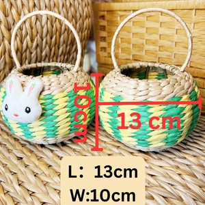 Venta al por mayor de cestas de almacenamiento de paja tejidas a mano lindo diseño de animales marinos naturales contenedores organizadores para niños habitación de bebé - Product Image 2