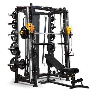 Estación Multifuncional para Gimnasio en Casa de la Mejor Calidad, Máquina Smith con Cable Cruzado, Tubo de Acero Q235, 120 kg, Entrenamiento Deportivo de Levantamiento de Pesas - Product Image 1