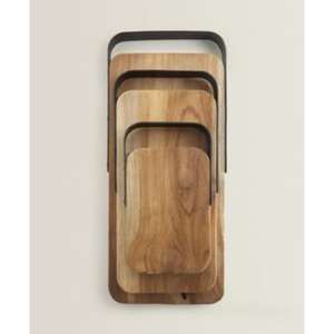 Planche à découper en bois écologique en bois dur durable pour une cuisson sûre et propre dans une planche à fromage domestique en acier inoxydable - Product Image 2