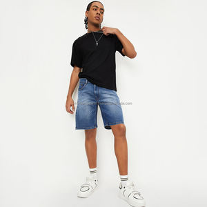 Nardon กางเกงขาสั้นผ้ายีนส์ฟอกสีของผู้ชายแนวสตรีทสูงแห้งเร็วเป็นมิตรกับสิ่งแวดล้อม - Product Image 3