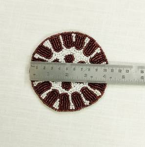 Handmade Classic Beaded <b>Coasters</b>-Church and Religious Drink <b>Coasters</b> with Polyester Backing (4x4 Inch) - Product Image 5