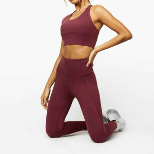 Leggings de yoga sin costuras de cintura alta personalizables para mujer, con efecto fruncido en glúteos, ideales para gimnasio, venta al por mayor, con logo, ajustados para damas. - Product Image 2