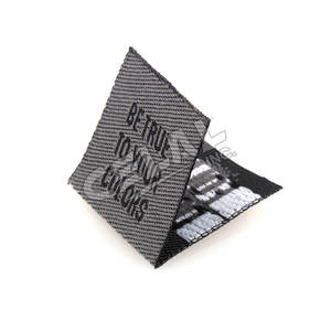 Etiquetas de tela para ropa con logotipo personalizado, venta al por mayor, de alta densidad, tejido satinado - Product Image 3