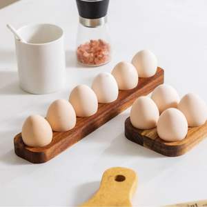 ที่ใส่ไข่ไม้สำหรับห้องครัวฟาร์มและตลาดเครื่องครัวถาดไข่สำหรับเก็บไข่ที่ปลอดภัย - Product Image 5