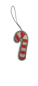 Adorno bordado con cuentas hecho a mano, último estilo de palomitas de maíz, decoración colgante navideña personalizada, forma ovalada de alta exportación - Product Image 2