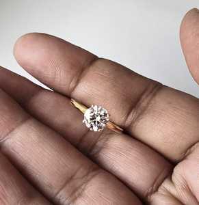 แหวนเพชรสั่งทำตามสั่งสำหรับงานแต่งงานและงานหมั้นทอง14K ทอง18K พร้อมใบรับรอง Igi & GIA - Product Image 4