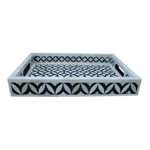 Bandeja para servir con incrustaciones de hueso de madera Natural hecha a mano de alta calidad, último diseño para el Hogar, Restaurantes, hoteles, directo desde la India - Product Image 4
