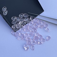 6mm 8mm 10mm Naturel Rose Rose Quartz Facettes Poire Coupe Calibré Lâche Gemme Semi Précieuse Véritable Pierre Bracelet Collier
