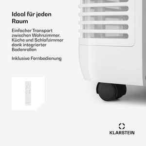 เครื่องปรับอากาศแบบพกพา 14000 BTU สำหรับบ้าน 3 in 1 ระบบทำความเย็น ลดความชื้น พัดลม ประหยัดพลังงาน ระดับ A ใช้สารทำความเย็น R290 สำหรับพื้นที่ 24-38 ตร.ม. เสียงเงียบ 55 เดซิเบล สีขาว - Product Image 4