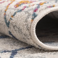 Hochwertiger türkischer Polypropylen-Shaggy-Jacquard-Teppich, maschinell gefertigt, mit hohem Flor, Adiva-Teppich für Wohnzimmer und Schlafzimmer.