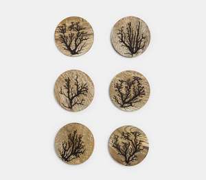 Sous-verre rustique en bois naturel, bord en écorce, rond, dessous-de-plat, petit bloc à découper, base pour artisanat DIY, vente en gros, maison, cuisine - Product Image 4