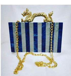 High quality Resin bag with metal handle For woman hardware <b>accessories</b> for bags <b>handbag</b> lady woman bag zinc metal pull handle - Product Image 2