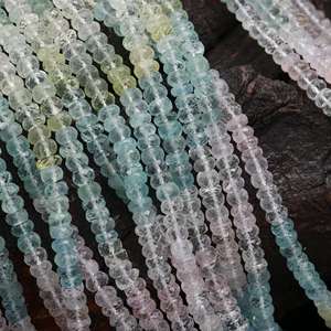Vente chaude perles d'aigue-marine multicolores naturelles 6mm 8mm brins de pierres précieuses en vrac pour les bracelets d'été pour les bijoux arc-en-ciel - Product Image 2