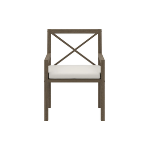 Fauteuil de salle à manger croisé en bois de teck de qualité supérieure pour patio extérieur et ensemble de jardin - Product Image 1