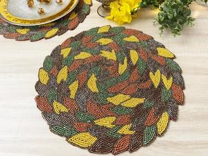 Manteles Individuales Bordados a Mano de Lujo, Ecológicos y con Cuentas para Decoración de Mesa en el Hogar y Bodas - Product Image 4