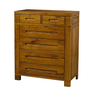 Cómoda Moderna Clásica de Madera de Teca Sólida |   6 cajones de elegancia artesanal para traer orden perfecto al santuario del dormitorio - Product Image 2