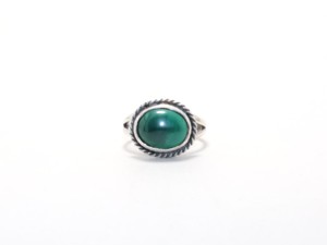 Bague en argent sterling 925 pour femmes avec pierres précieuses en malachite verte véritable bijoux de mariage à la mode bagues en argent malachite naturelle - Product Image 3