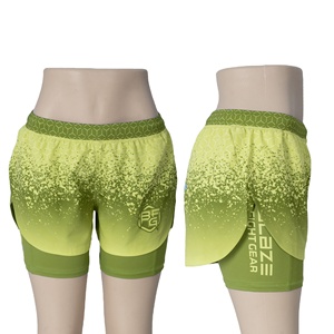 Pantalones cortos de agarre MMA cómodos de cintura alta para mujer, color y tamaño personalizados para entrenamiento físico, gimnasio, entrenamiento y correr, MOQ bajo - Product Image 1