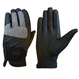 Gants de Golf pour hommes, cabreta en cuir noir, gants d'hiver en microfibre, en peau de mouton, Logo personnalisé - Product Image 1