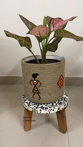 Terrazzo Resin Cake Serving Stand with Natural Wooden Leg Modern Decorative <b>Dessert</b> Display Tray for Parties, Weddings, Home Use - Product Image 6