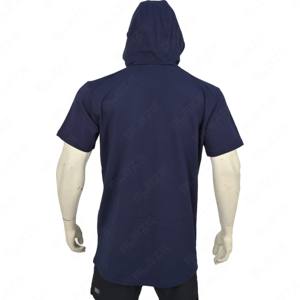 Sudaderas con capucha de algodón de alta calidad para hombre, Sudaderas con cuello falso de media cremallera de fábrica personalizada, técnicas bordadas OEM ODM - Product Image 5