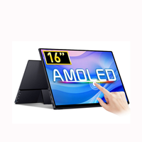 Écran tactile AMOLED 16'' 16:10 UHD 3840x2400p 400 nits en alliage d'aluminium avec support tout-en-un, moniteur portable OLED