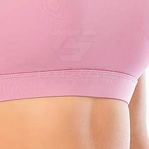 Soutien-gorge de sport respirant de haute qualité pour femmes avec logo frontal, maintien léger et coussinets amovibles - Vêtements de sport pour la remise en forme - Product Image 6