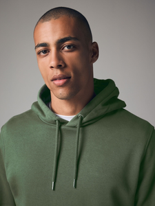 Sudadera con Capucha Verde Sólida Informal para Hombre, Sudadera de Algodón Suave con Bolsillo Canguro Ajustable, Sudadera con Capucha en Verde - Product Image 4