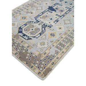 พรมขนสัตว์ถักมือ Erbe สีเทา-ดำ ลายเหรียญ เทคนิคการทอแบบแบน สำหรับบ้าน ห้องนั่งเล่น ทางเดิน - หมายเลขรุ่น Skwl-291 - Product Image 2