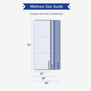 Di động có thể gập lại bộ nhớ bọt nệm 4 inch-75x25x4 inch thiết kế hai lớp với certipur-chúng tôi chứng nhận có thể giặt Jacquard Bìa - Product Image 3