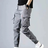 Pantalon de survêtement mi-long en velours côtelé pour homme, décontracté et sportif, pour le jogging et l'entraînement en salle de sport, avec cordon de serrage réglable, respirant, séchage rapide, léger