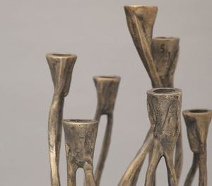 Bougeoir de couleur noire support de photophore en métal moderne pour la pièce maîtresse de décoration intérieure - Product Image 6