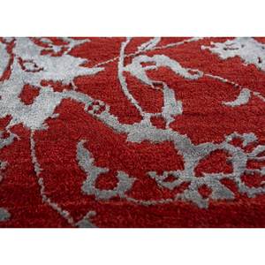 Alfombra Kavi Red Floral Chaos Theory, Tejida a Mano con Lana y Seda de Bambú, 9x12, para Decoración de Sala de Estar, Grosor de 10 mm, Esk-623, Naranja y Rojo - Product Image 3