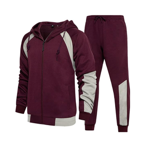 Ensemble de survêtement pour hommes, pantalon de jogging à capuche à manches longues, haute qualité 100% polyester, respirant et élégant, logo personnalisé - Product Image 3