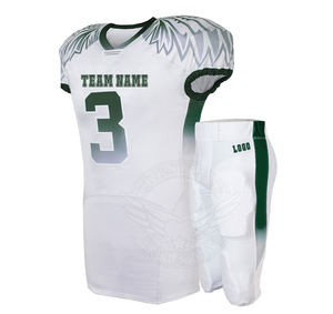 Nouveauté : Uniformes de football américain personnalisés de haute qualité, ensembles respirants, motifs imprimés par transfert thermique, protection UV courte - Product Image 2