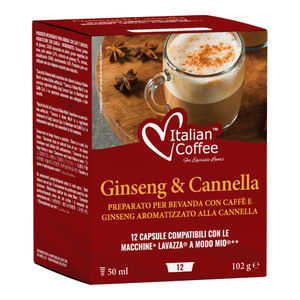 12 capsules de café italien Caff & Ginseng avec cannelle compatibles avec Lavazza A Modo Mio* - Product Image 1