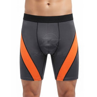 Shorts de compression pour hommes, taille élastique, couleur unie, séchage rapide, tissu léger et respirant, coupe ajustée, vêtements de sport pour la salle de sport