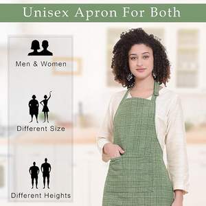 Tablier de taille en coton et lin personnalisable de la meilleure qualité pour femmes Chefs Housewives & Professionals - Product Image 2