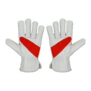 Palm Patch Cowhide Grain Leather Safety <b>Gloves</b> Heavy Duty Soft Comfortable Anti-Slip General Purpose Spark Resistant for - Product Image 6